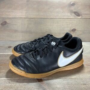 nike tiempo rio III IC kids youth size 3.5 shoes black indoor soccer sneakers